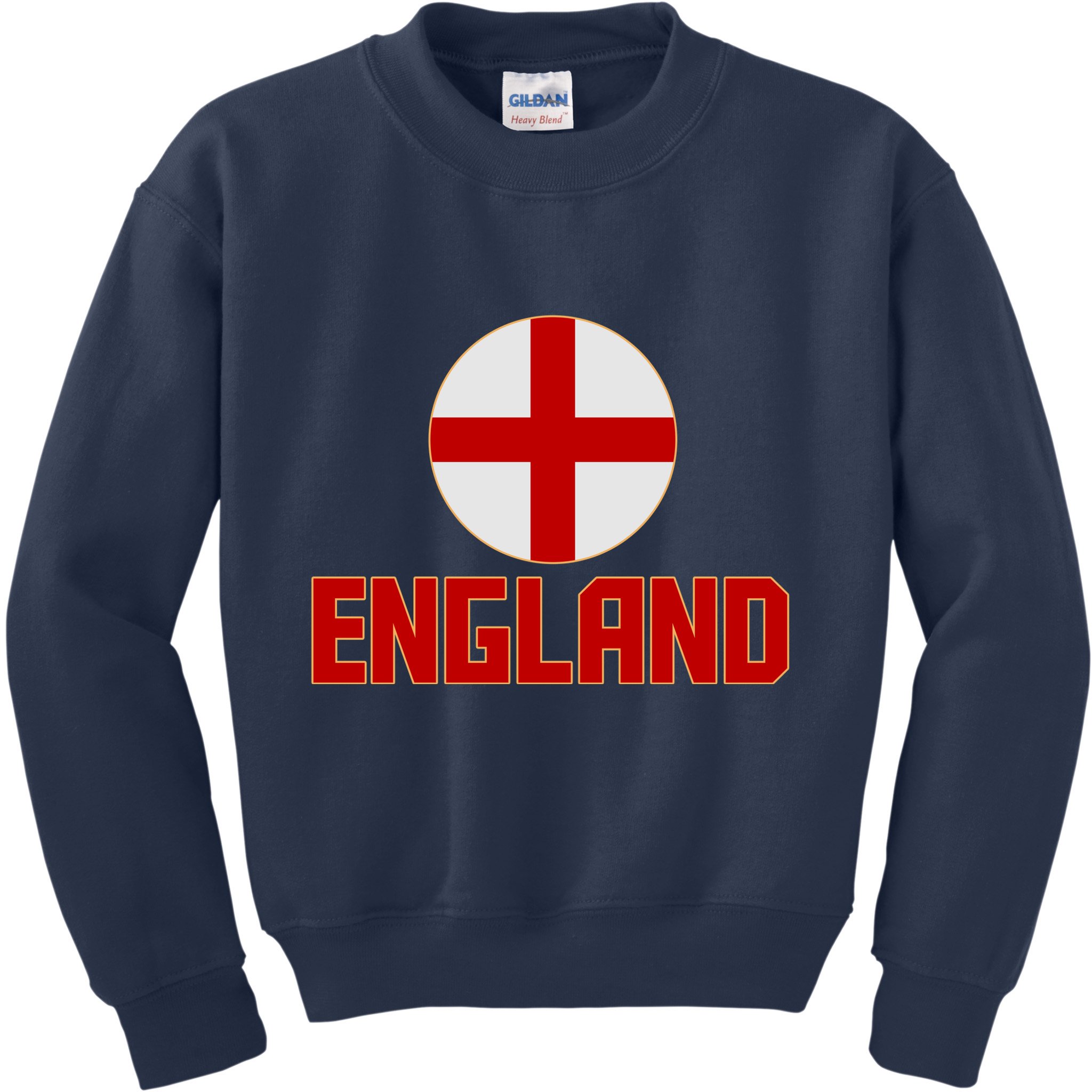 England Soccer Football Red and White Cross Flag logo Kids Sweatshirt