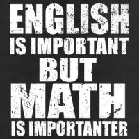 English Is Important But Math Is Importanter Garment-Dyed Fleece Hoodie