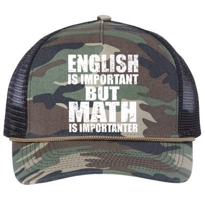 English Is Important But Math Is Importanter Retro Rope Trucker Hat Cap