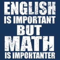 English Is Important But Math Is Importanter Drawstring Bag