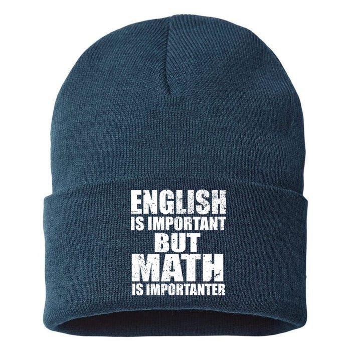 English Is Important But Math Is Importanter Sustainable Knit Beanie