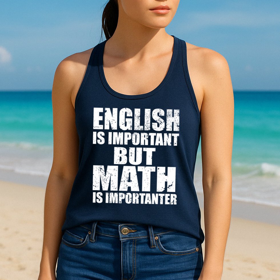 English Is Important But Math Is Importanter Womens Tank Top