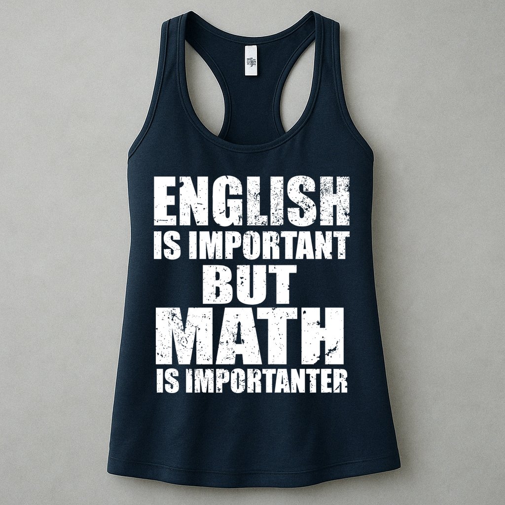 English Is Important But Math Is Importanter Womens Tank Top