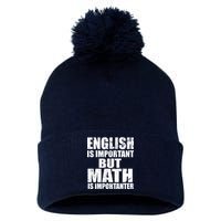 English Is Important But Math Is Importanter Pom Pom 12in Knit Beanie