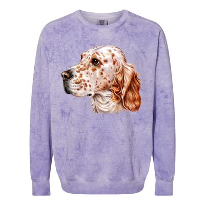 English Setter Dog Colorblast Crewneck Sweatshirt