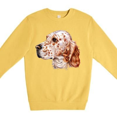 English Setter Dog Premium Crewneck Sweatshirt