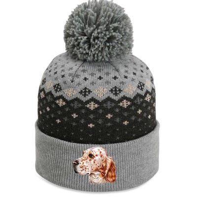 English Setter Dog The Baniff Cuffed Pom Beanie