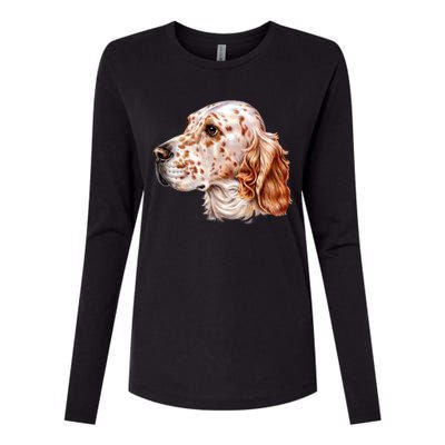 English Setter Dog Womens Cotton Relaxed Long Sleeve T-Shirt