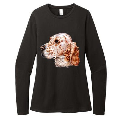 English Setter Dog Womens CVC Long Sleeve Shirt