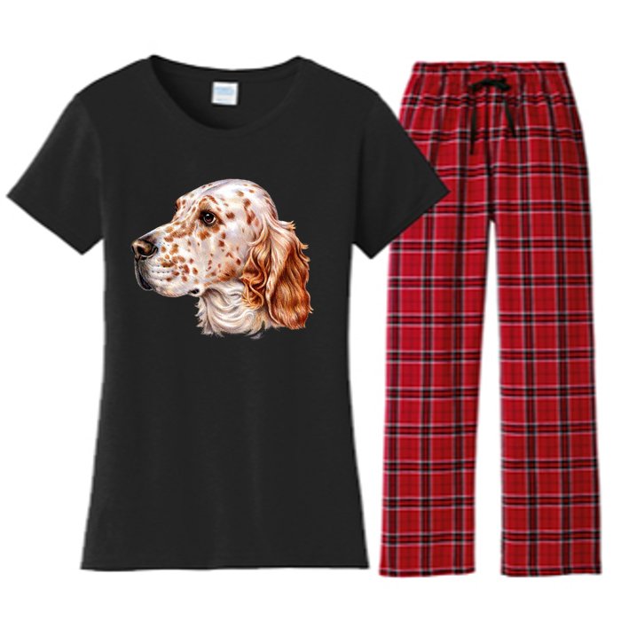 English Setter Dog Women's Flannel Pajama Set