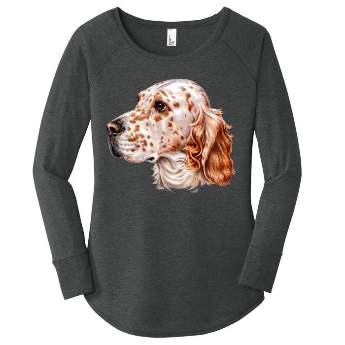 English Setter Dog Women's Perfect Tri Tunic Long Sleeve Shirt