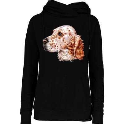 English Setter Dog Womens Funnel Neck Pullover Hood