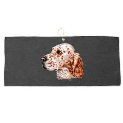 English Setter Dog Large Microfiber Waffle Golf Towel