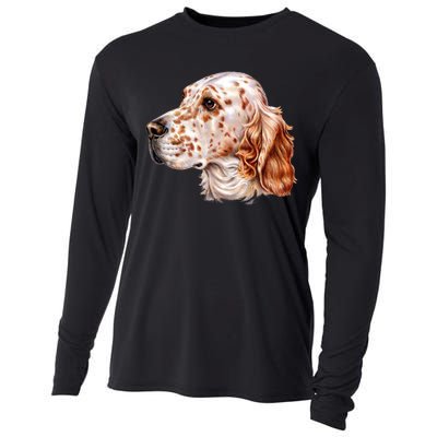 English Setter Dog Cooling Performance Long Sleeve Crew