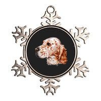 English Setter Dog Metallic Star Ornament