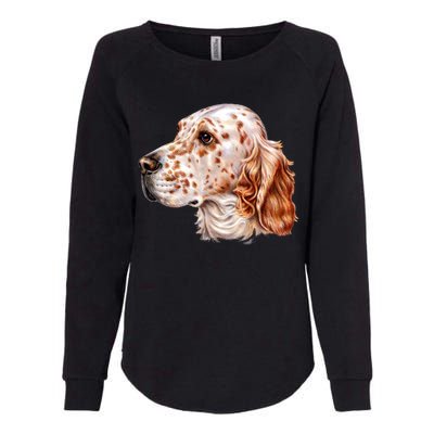 English Setter Dog Womens California Wash Sweatshirt