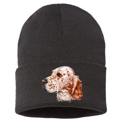 English Setter Dog Sustainable Knit Beanie