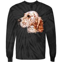 English Setter Dog Tie-Dye Long Sleeve Shirt