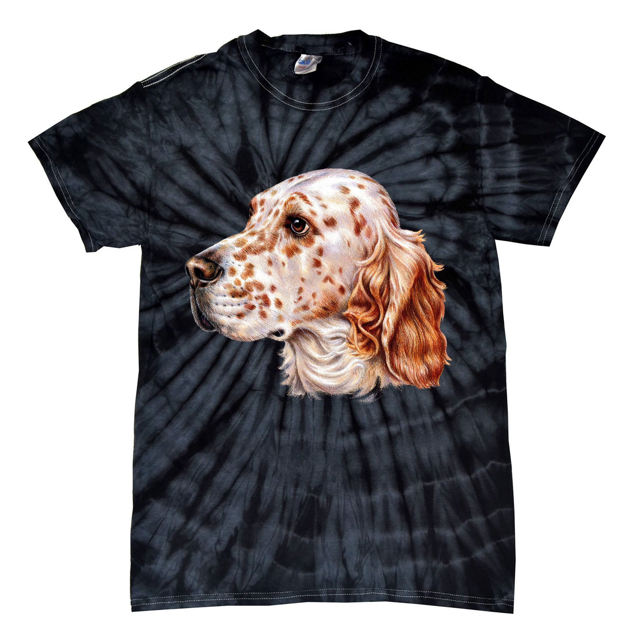 English Setter Dog Tie-Dye T-Shirt