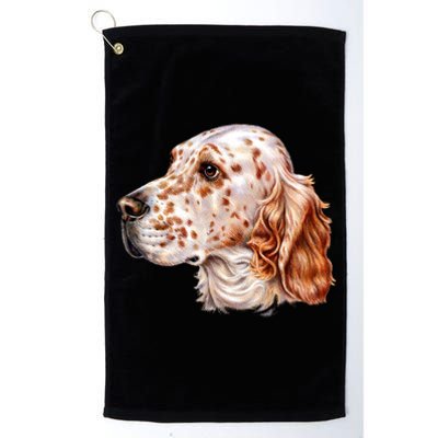 English Setter Dog Platinum Collection Golf Towel