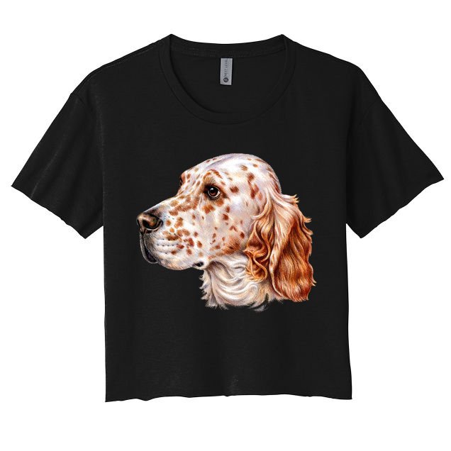 English Setter Dog Crop Top