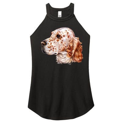 English Setter Dog Women's Perfect Tri Rocker Tank