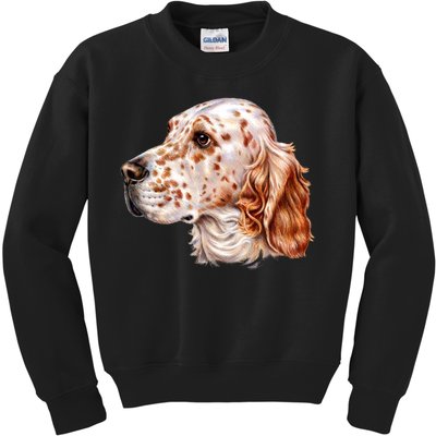 English Setter Dog Kids Sweatshirt