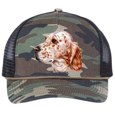 English Setter Dog Retro Rope Trucker Hat Cap