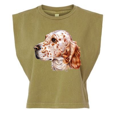 English Setter Dog Garment-Dyed Women's Muscle Tee