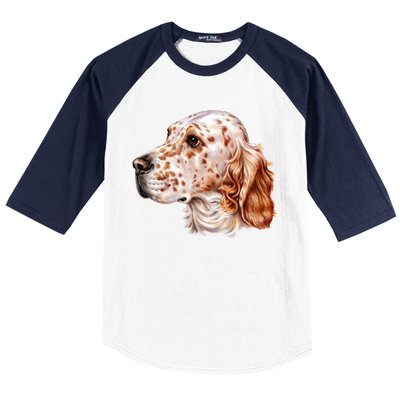 English Setter Dog Baseball Sleeve Shirt