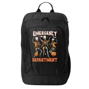 Er Nurse Halloween Room Emergency Department Funny Skeletons City Backpack