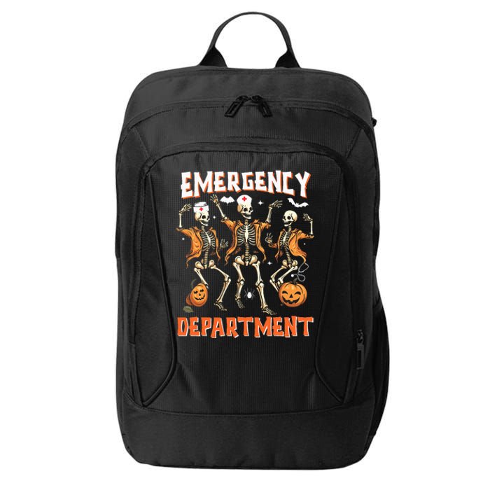 Er Nurse Halloween Room Emergency Department Funny Skeletons City Backpack