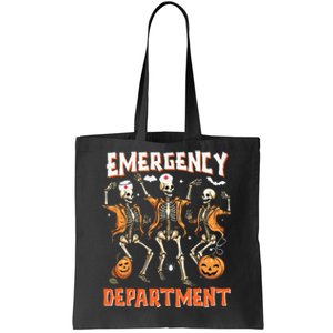 Er Nurse Halloween Room Emergency Department Funny Skeletons Tote Bag