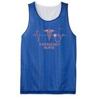 Emergency Nurse Heartbeat Stethoscope Er Nurse Gift Mesh Reversible Basketball Jersey Tank