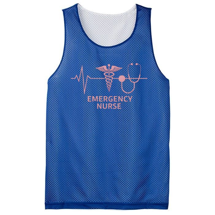 Emergency Nurse Heartbeat Stethoscope Er Nurse Gift Mesh Reversible Basketball Jersey Tank