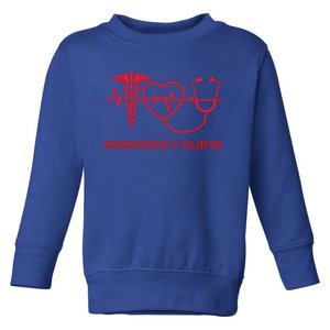 Emergency Nurse Heartbeat Stethoscope Er Registered Nurse Gift Toddler Sweatshirt