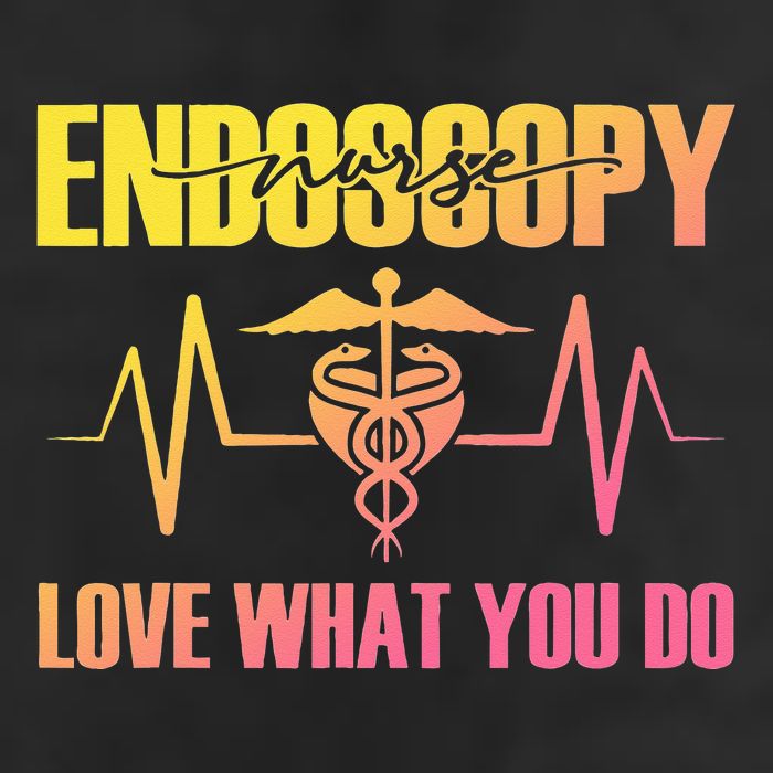Endoscopy Nurse Heartbeat Love What Do Colon 7 Panel Mesh Trucker Snapback Hat