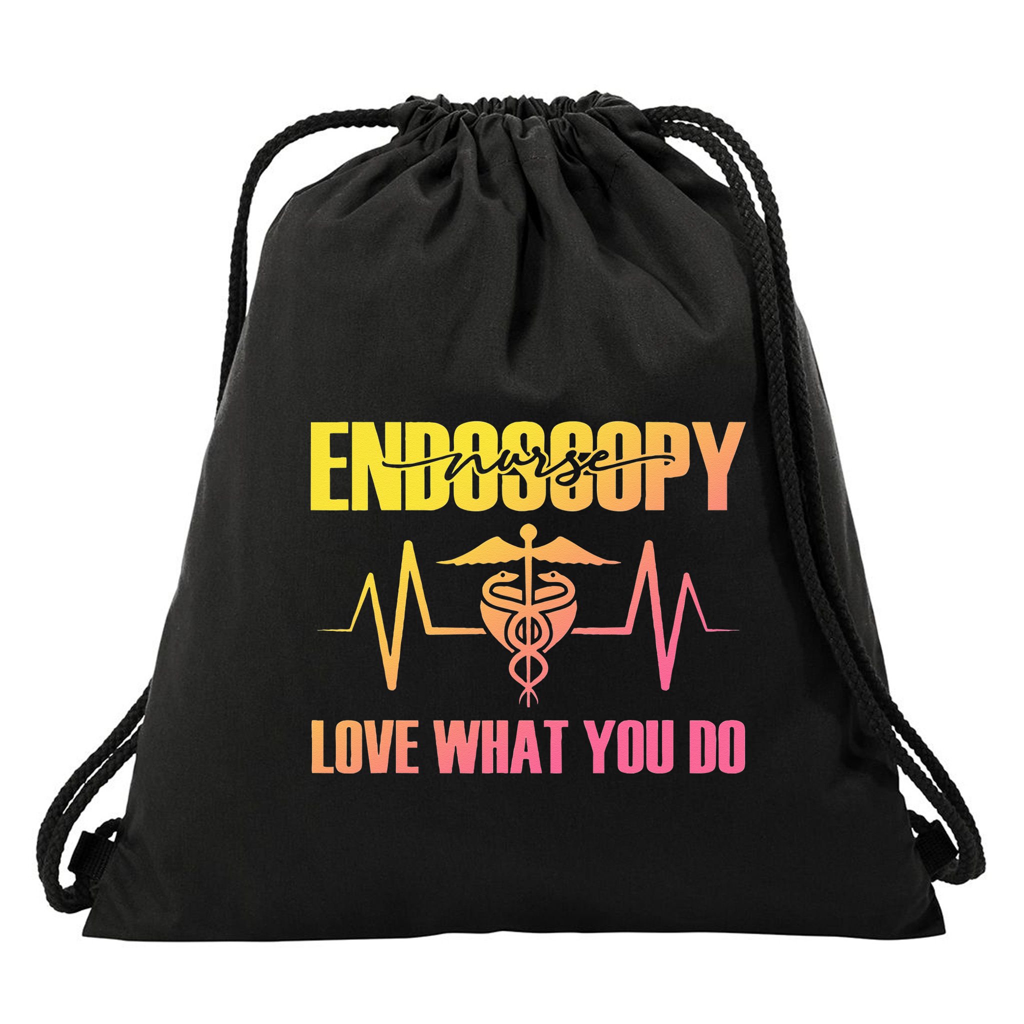 Endoscopy Nurse Heartbeat Love What Do Colon Drawstring Bag