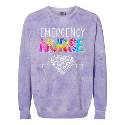 Er Nurse Heart Appreciation Day Emergency Room Nursing Life Colorblast Crewneck Sweatshirt