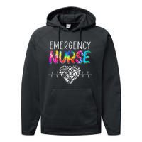 Er Nurse Heart Appreciation Day Emergency Room Nursing Life Performance Fleece Hoodie