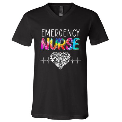 Er Nurse Heart Appreciation Day Emergency Room Nursing Life V-Neck T-Shirt