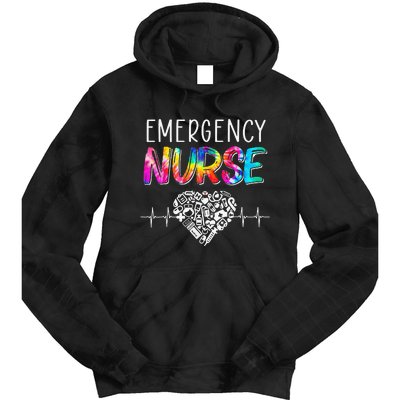 Er Nurse Heart Appreciation Day Emergency Room Nursing Life Tie Dye Hoodie