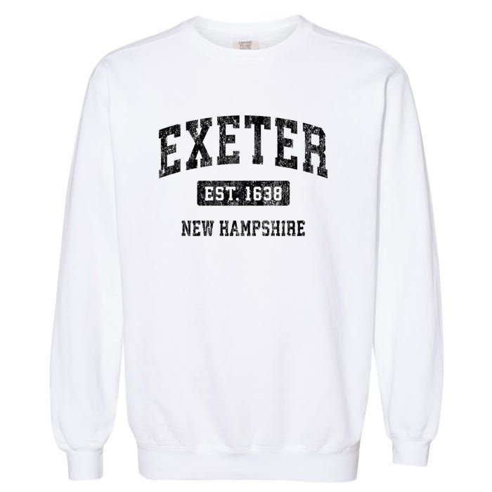 Exeter New Hampshire Nh Vintage Established Sports Design Garment-Dyed Sweatshirt