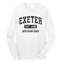 Exeter New Hampshire Nh Vintage Established Sports Design Long Sleeve Shirt