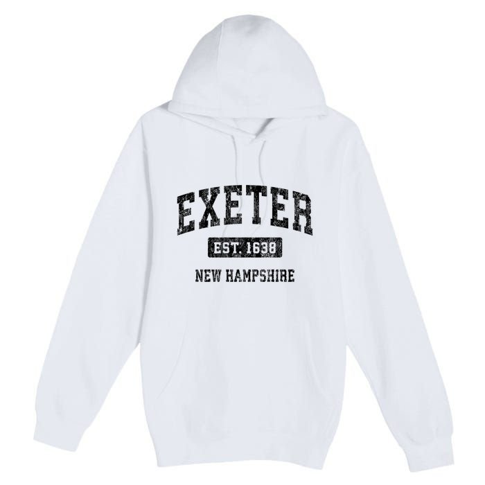 Exeter New Hampshire Nh Vintage Established Sports Design Premium Pullover Hoodie