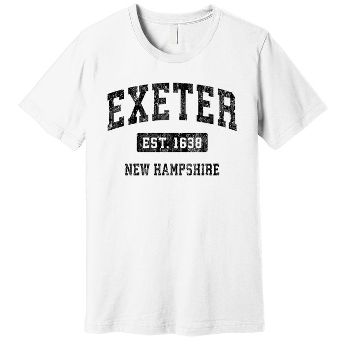 Exeter New Hampshire Nh Vintage Established Sports Design Premium T-Shirt