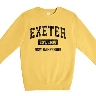 Exeter New Hampshire Nh Vintage Sports Premium Crewneck Sweatshirt