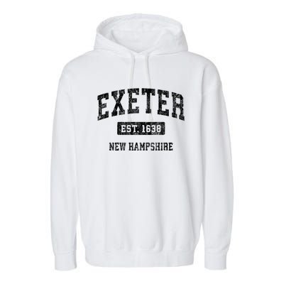 Exeter New Hampshire Nh Vintage Sports Garment-Dyed Fleece Hoodie