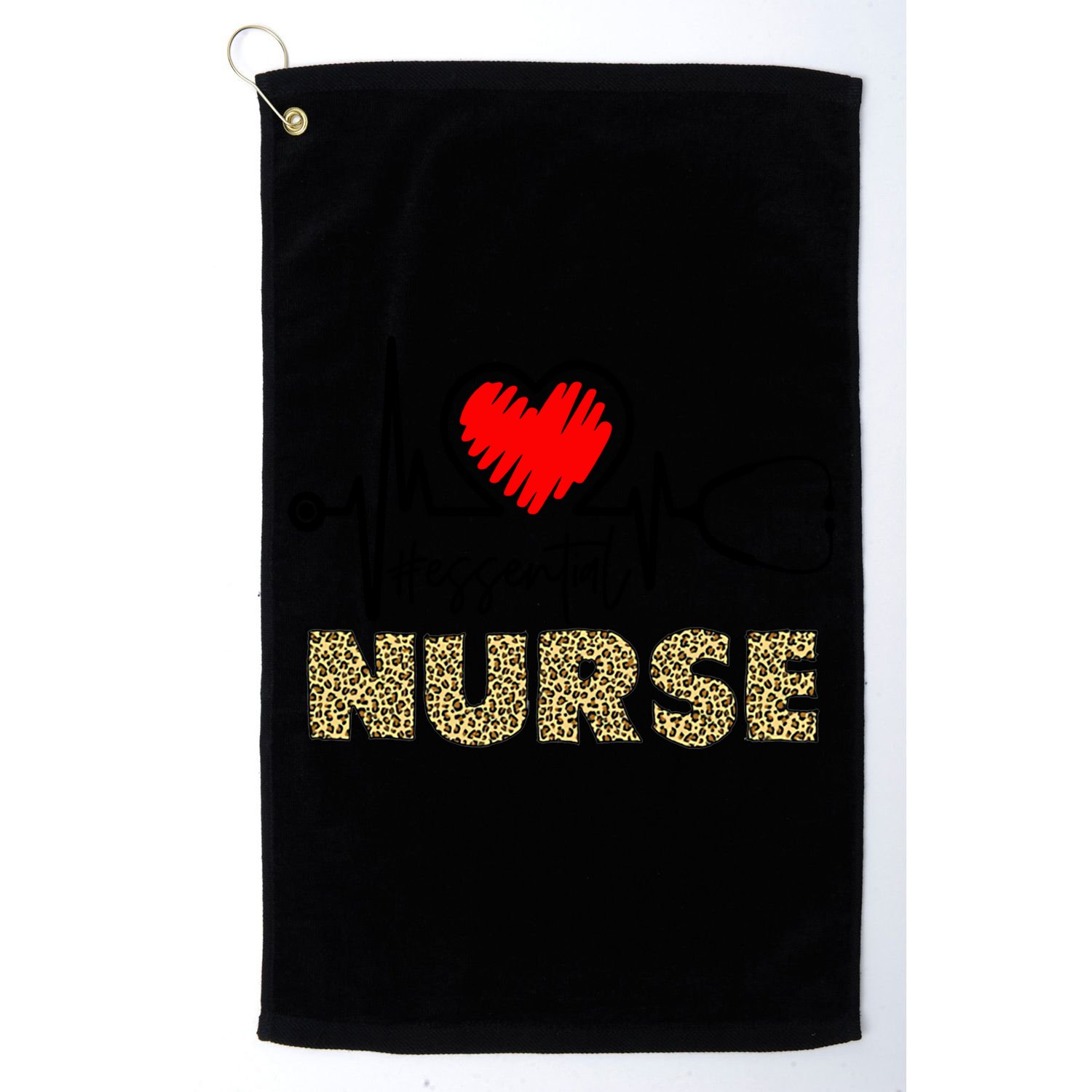 Essential Nurse Heartbeat Nurse Gift Golf Towel
