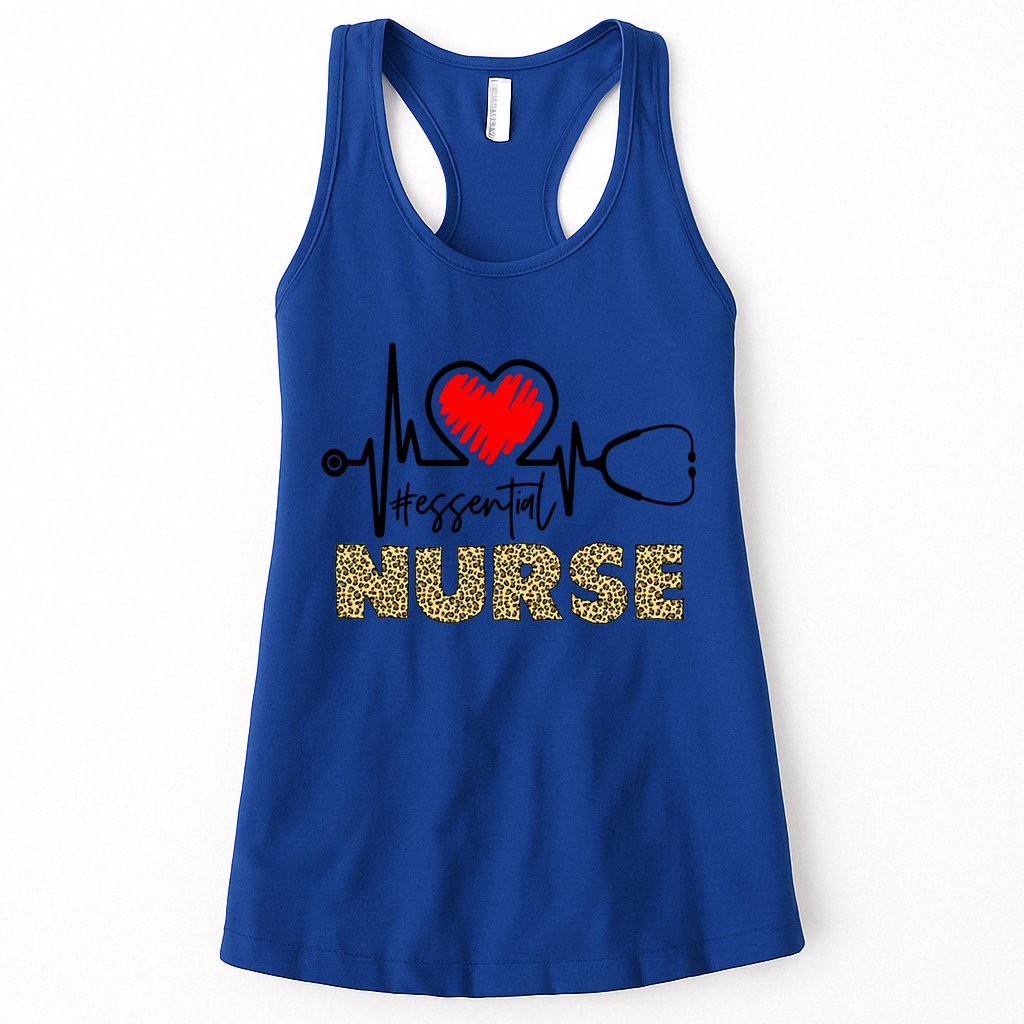 Essential Nurse Heartbeat Nurse Gift Womens Tank Top